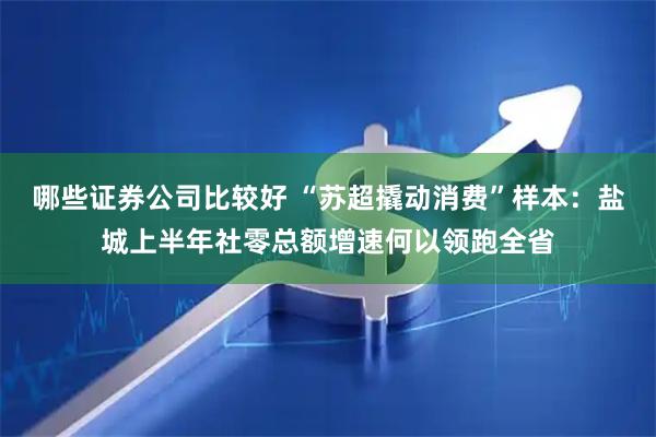 哪些证券公司比较好 “苏超撬动消费”样本：盐城上半年社零总额增速何以领跑全省